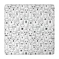 thumbnail image 1 of Black and White Halloween Ghosts Square Fitted Tablecloth with Elastic Edge,Square Table Cover,Washable Elastic Table Cover for Home Kitchen Party Decor 34"x34", 1 of 6