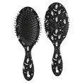 thumbnail image 1 of Black White Halloween Hand Tarot Bat Pattern Hair Brush,Girls Detangling Hair Brush,Glide Through Tangles with Ease for Wet & Dry Hair,8.8"X2.8", 1 of 7