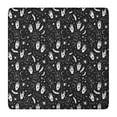 thumbnail image 1 of Black White Halloween Hand Tarot Bat Pattern Square Fitted Tablecloth with Elastic Edge,Square Table Cover,Washable Elastic Table Cover for Home Kitchen Party Decor 36"x36", 1 of 6