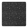 thumbnail image 1 of Black White Halloween Skull Bat Moon Pattern Square Fitted Tablecloth with Elastic Edge,Square Table Cover,Washable Elastic Table Cover for Home Kitchen Party Decor 36"x36", 1 of 6
