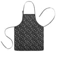 thumbnail image 1 of Black White Halloween Skull Pattern Kids Aprons for Girls and Boys,Adjustable Neck Strap Toddler Aprons for Kids Cooking Baking,23.6"x19", 1 of 7