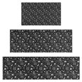thumbnail image 1 of Black White Halloween Skull Pattern Kitchen Rugs Sets Of 3,Kitchen Runner Rugs Non Skid Washable,Decorative Kitchen Floor Mats for Kitchen,Sink,Laundry,17"x30"+ 17"x47" + 17"x59", 1 of 6