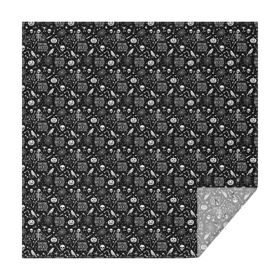 Black White Halloween Skull Pattern Square Tablecloth,Waterproof Square Table Cover,Wipeable Spillproof Washable Table Cover for Home Kitchen Party Decor 42"X42"(107x107cm)