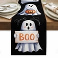 thumbnail image 1 of Black White Halloween Table Runner - 48 Inch Long, Kitchen Dining Table Runner Dresser Scarves, Ghost Modern Art Farmhouse Decor for Coffee Tables Wedding Party Banquet, 1 of 8