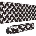 thumbnail image 1 of Black and White Heart-Large Mouse Pad Gaming Mousepad XL 31.5x11.8 in Desk Pad Large Non-Slip Rubber Base Desk Mats on Top of Desks Mouse Pads for Wireless Mouse Computer Desks Accessories, 1 of 6