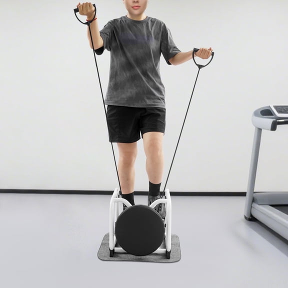 Black+White Home Mini Sport Multi-Function Dual Hydraulic Stepper With Seat For Weight Loss, Shaping, And Daily Exercise