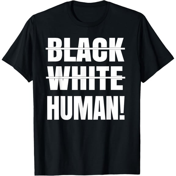 Black White Human T-Shirt