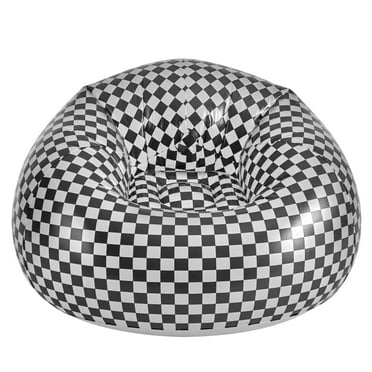 Black/White Inflatable Urban Shop Chair, Teens and Adults