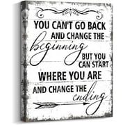Black and White Inspirational Wall Art Office Decor, Rustic Motivational Wrapped Canvas Art Prints for Bedroom | Living Room | Office | Classroom, 12x16 Inch
