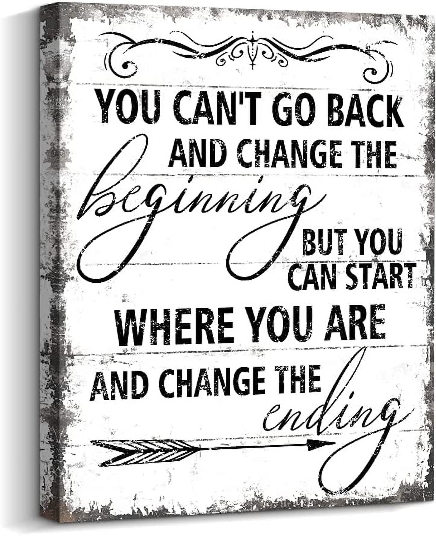 Black and White Inspirational Wall Art Office Decor, Rustic ...