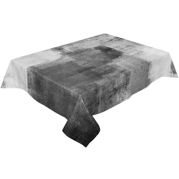 Black White Irregular Geometry Table Cloth Waterproof Dining Tablecloth Kitchen Decorative Coffee Cu
