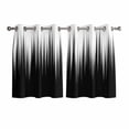 thumbnail image 1 of Black White Kitchen Curtains Window Panels, Modern Geometric Abstract Gradient Striped Insulated Window Treatment Curtain, Grommet Curtains for Bedroom/Living Room/Bathroom, 2 Piece 42"Wx54"L, 1 of 8