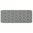 thumbnail image 1 of Black and White Kitchen Mat, Abstract Rhombuses Tracery Diamond Shapes Composition in Orderly Fashion, Plush Decorative Kitchen Mat with Non Slip Backing, 47" X 19", Black White, by Ambesonne, 1 of 1
