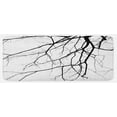 thumbnail image 1 of Black and White Kitchen Mat, Macro Leafless Winter Tree Branches Idyllic Twigs of Oak Nature Print, Plush Decorative Kitchen Mat with Non Slip Backing, 47" X 19", Black and White, by Ambesonne, 1 of 1