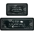 thumbnail image 1 of Black and White Kitchen Rugs, Farmhouse Kitchen Rugs, Fun Kitchen Rug with Words, Kitchen Standing Mats, Kitchen Runner Rugs Non-Skid Washable, Kitchen Sink Rug, Black Kitchen Mats for Floor 2 Piece, 1 of 6