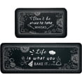 thumbnail image 1 of Black and White Kitchen Rugs, Farmhouse Kitchen Rugs, Fun Kitchen Rug with Words, Kitchen Standing Mats, Kitchen Runner Rugs Non-Skid Washable, Kitchen Sink Rug, Black Kitchen Mats for Floor 2 Piece, 1 of 6