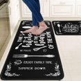 thumbnail image 1 of Black and White Kitchen Rugs Sets of 2 Non Slip Microfiber Mats for Floor Washable Farmhouse Area Rug Carpet Runner Hallway Laundry Room 17"x 47"+17"x 30", 1 of 6