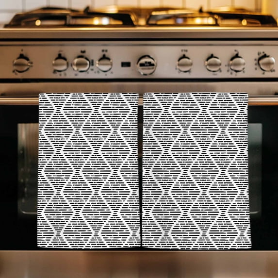 Black White Kitchen Towels Set of 4, Modern Abstract Art Farmhouse Absorbent Dish Towels for Kitchen, Microfiber Hand Towel, Quick Drying Tea Towel for Cleaning Decorative Dishcloths