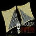 thumbnail image 1 of Black/White Lab Diamond Yellow Gold Finish Square Screw Back Stud Earring 20 mm, 1 of 4
