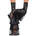 thumbnail image 1 of Black White Lace Arm Sleeves Victorian Design Women's Formal Event Gloves, 1 of 20