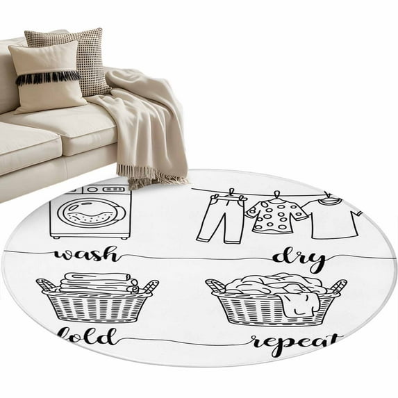 Black White Large Area Rugs for Bedroom Living Room, Soft Non Slip ...
