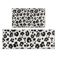 thumbnail image 1 of Black and White Leopard Pattern Kitchen Rugs Sets Of 2,Anti Fatigue Kitchen Mat Rugs Non Slip Washable,Decorative Kitchen Floor Mats for Kitchen,Sink,Laundry,17"x30"+17"x47", 1 of 7