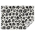 thumbnail image 1 of Black and White Leopard Pattern Rectangle Tablecloth 60"x84",Waterproof Polyester Rectangle Table Cloth, Wipeable Spillproof Polyester Tablecloth for Dining, Camping, Indoor and Outdoor, 1 of 5
