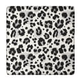 thumbnail image 1 of Black and White Leopard Pattern Square Fitted Tablecloth with Elastic Edge,Square Table Cover,Washable Elastic Table Cover for Home Kitchen Party Decor 34"x34", 1 of 6
