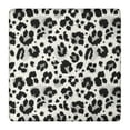 thumbnail image 1 of Black and White Leopard Pattern Square Fitted Tablecloth with Elastic Edge,Square Table Cover,Washable Elastic Table Cover for Home Kitchen Party Decor 36"x36", 1 of 6