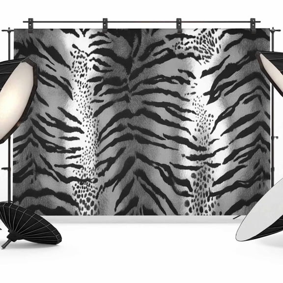 Black And White Leopard Photography Backdrop 10x8FT, Abstract Vintage Animal Prints Photo Backdrops, Background for Photography Studio Photo Studio Background, Back Drop for Photoshoot