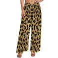 thumbnail image 1 of Black White Leopard Print Pants Women Animale Snow Cheetah Street Style Print Trousers Oversized Trendy Wide Leg Pants Gift Idea, 1 of 2