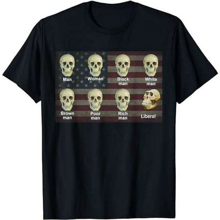 Black White Liberal Skulls Shirt Black White Liberal Skulls Shirt