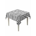 thumbnail image 1 of Black White Lines Table Cloth, Waterproof Tablecloth for Square Tables, Retro Stripes Texture Minimalist Art Reusable Washable Fabric Table Cover for Restaurant Kitchen Dining Tables 60"x60", 1 of 9