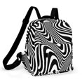 thumbnail image 1 of Black White Linework Small Backpack Cute Mini Backpacks For Woman Lightweight Daypacks, 1 of 8