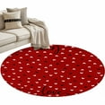 thumbnail image 1 of Black White Love Heart Valentines Red Washable Round Area Rug 3.3 ft,, Soft Non Slip Rugs Stain Repellent Indoor Felt Carpet for Living Dining Room Bedroom Home Office, 1 of 9