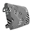 thumbnail image 1 of Black and White Lumbar Pillow, Monochrome Stripes Squares Checkered Grid and Barcode Pattern Illustration, Soft Back Cushion Office Chairs with Adjustable Straps, 14" x 13", Black White, by Ambesonne, 1 of 7