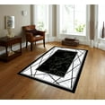 thumbnail image 1 of Black and White Marble Area Rug Modern Light Luxury Geometry Area Rugs with Non Slip Rugs for Living Room Bedroom Carpet Stain Resistant, Home Decor Office Rug 4x6ft, 1 of 6