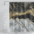 thumbnail image 1 of Black and White Marble Bathroom Shower Curtain Abstract Gold Sand Artistic Bath Curtain with Hooks Waterproof Polyester Fabric Shower Curtains for Modern Luxury Bath Decorative, 72x84 Inch, 1 of 6