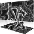 thumbnail image 1 of Black and White Marble Desk Mat,Large Marble Ink Texture Gaming Keyboard Mouse Pad,Non-Slip Rubber Base Desk Pad Thick Stitched Edges Waterproof Mousepad Mouse Mat 31.5"x11.8", 1 of 6