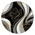 thumbnail image 1 of Black White Marble Gold Line Pattern Round Fitted Tablecloth with Elastic Edge,Dining Table Cover Waterproof,Outdoor Round Tablecloth for Camping,Dining,Indoor and Outdoor, 1 of 7