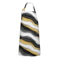 thumbnail image 1 of Black White Marble Gold Wave Pattern Apron-Garden Aprons for Women with Pockets-Cotton Linen Waterproof Kitchen Cooking Gardening Aprons Adjustable for Kitchen,Cooking,BBQ and Salon 33x27 Inch, 1 of 7