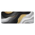 thumbnail image 1 of Black White Marble Gold Wave Pattern Kitchen Rug Mat,Kitchen Runner Rugs Non Skid Washable,Decorative Kitchen Floor Mats for Kitchen,Sink,Laundry,17"x47.2", 1 of 7