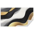 thumbnail image 1 of Black White Marble Gold Wave Pattern Rectangle Tablecloth 60"x102",Waterproof Polyester Rectangle Table Cloth, Wipeable Spillproof Polyester Tablecloth for Dining, Camping, Indoor and Outdoor, 1 of 6