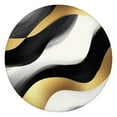 thumbnail image 1 of Black White Marble Gold Wave Pattern Round Fitted Tablecloth with Elastic Edge,Dining Table Cover Waterproof,Outdoor Round Tablecloth for Camping,Dining,Indoor and Outdoor, 1 of 7