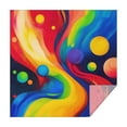 thumbnail image 1 of Colorful Tie Dye Wave Sphere Pattern Square Tablecloth,Waterproof Square Table Cover,Wipeable Spillproof Washable Table Cover for Home Kitchen Party Decor 42"X42"(107x107cm), 1 of 6