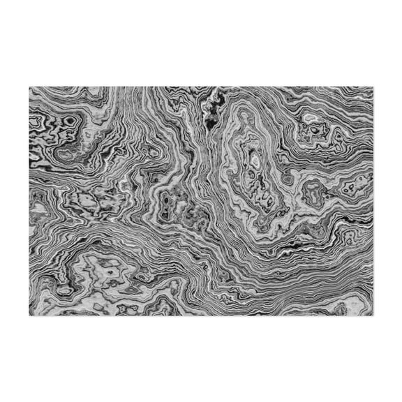 Black and White Marble Texture - Digital Art Abstract Black and White Pattern Geometric Modern Art Surrealism Minimalist Unframed Wall Art Print 16 x 24 inches