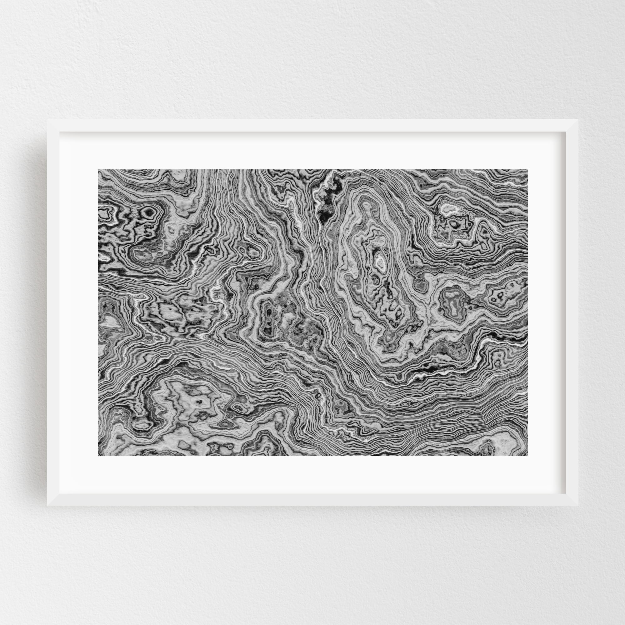 Black and White Marble Texture - Digital Art Abstract Black and White ...