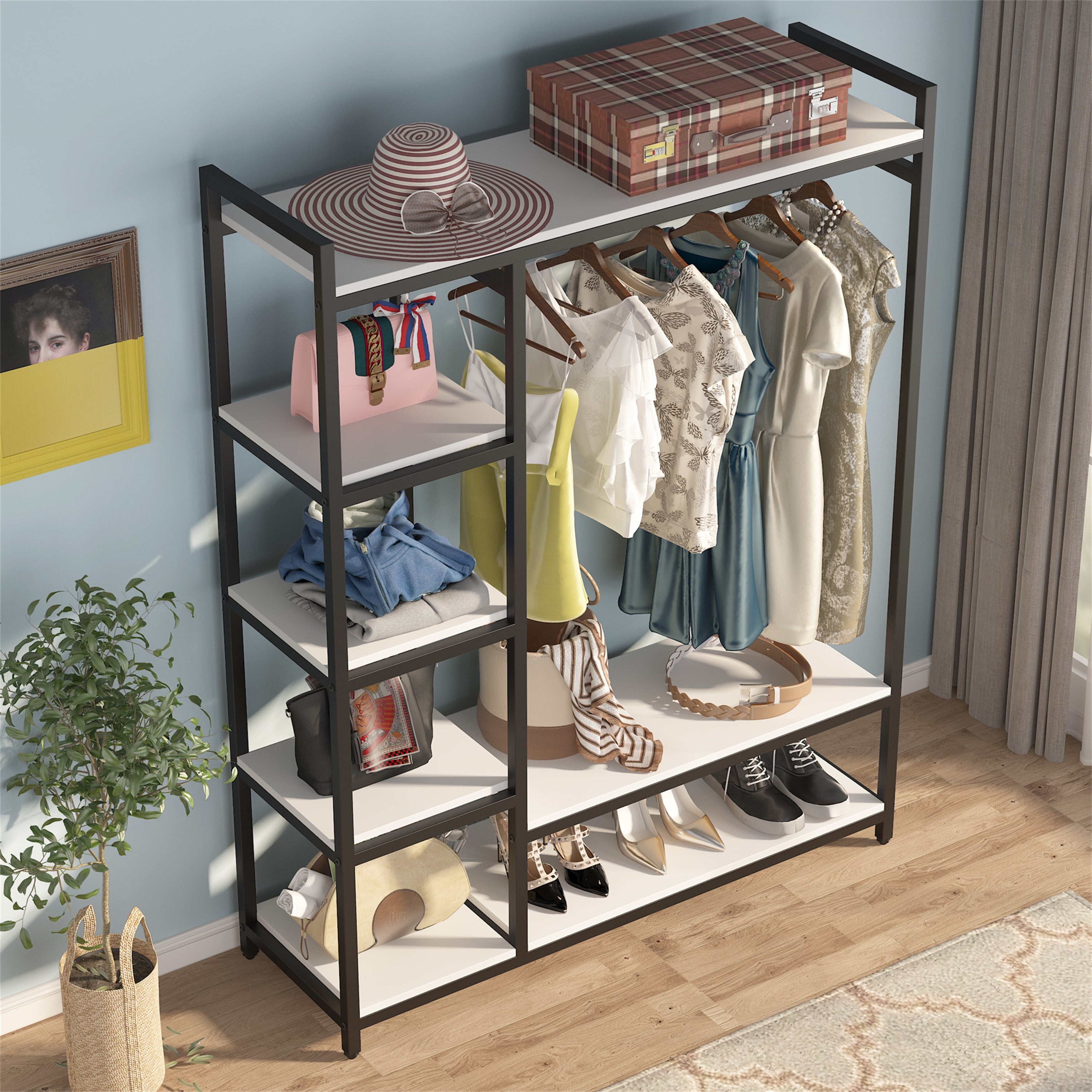 https://i5.walmartimages.com/seo/Black-White-Modern-Clothes-Garment-Rack-Metal-and-Wood-Closet-Rack-Closet-Organizer-System-with-Hanging-Rod-and-Shelf-White-Black_c27c6000-a880-4a8e-925c-26f313d50e33.7978cebe73402ab621f11aaa6d9c5de9.jpeg