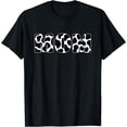 thumbnail image 1 of Black White Mom Cow Print Animal Pattern T-Shirt, 1 of 6