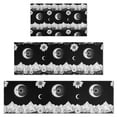 thumbnail image 1 of Black White Moon Flower Mountain Pattern Kitchen Rugs Sets Of 3,Kitchen Runner Rugs Non Skid Washable,Decorative Kitchen Floor Mats for Kitchen,Sink,Laundry,17"x30"+ 17"x47" + 17"x59", 1 of 6